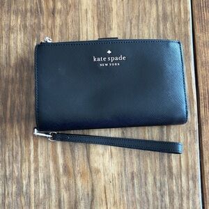 Kate Spade Wallet Wristlet Black Leather